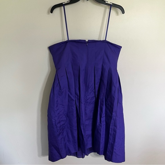 NWT J. Crew Classic Strapless Cotton Cady Cocktail Party Dress Size 14 Purple - Picture 13 of 14